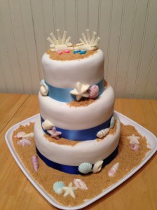 Beachy Wedding Cake