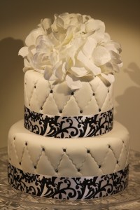 Black and White Birthday Cake