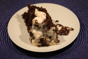 Slow Cooker Fudgy S'More Cake