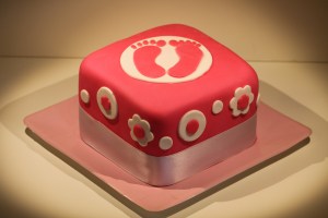 Baby Girl Footprint Cake