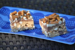 No Bake Peanut Butter Pretzel Bars