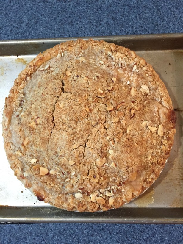 Peach Pie with Almond Crumble