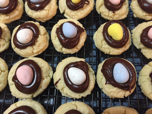 Easter Cadbury Chocolate Thumbprint Cookies