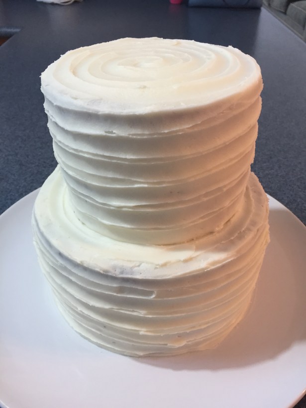 Buttercream Striped Wedding Cake