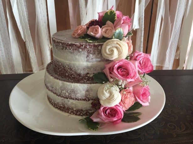 Red Velvet Naked Wedding Cake