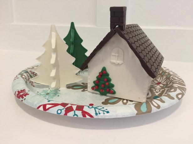 Holiday Chocolate House with 3D Chocolate Christmas Trees