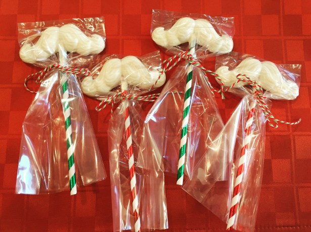 White Chocolate Santa Mustaches