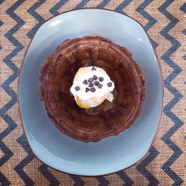 Dark Chocolate Waffle Bowls