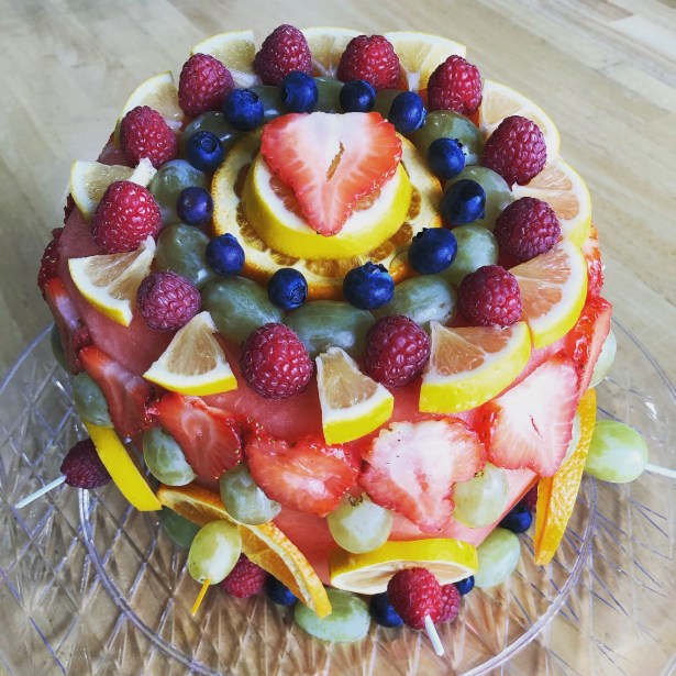 Fresh Fruit Birthday Cake