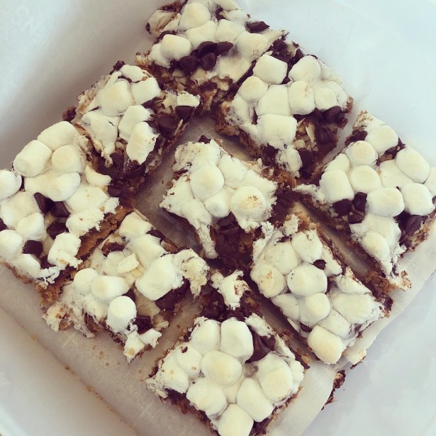 Chocolate Caramel Nut S'more Bars