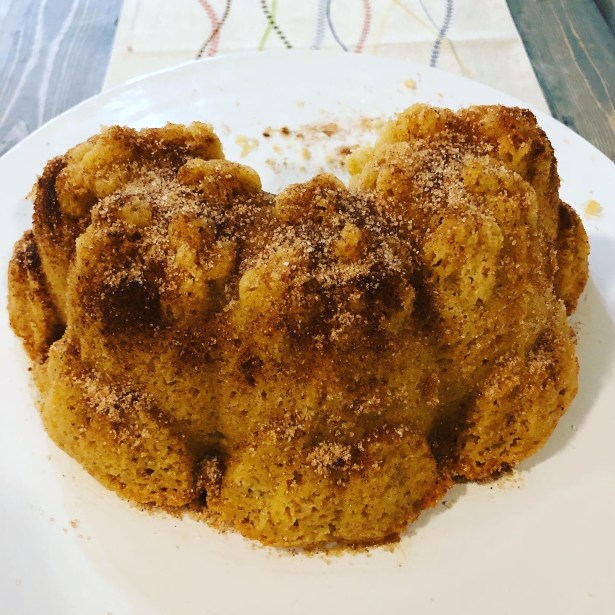 Churro Cake with Chocolate Sauce