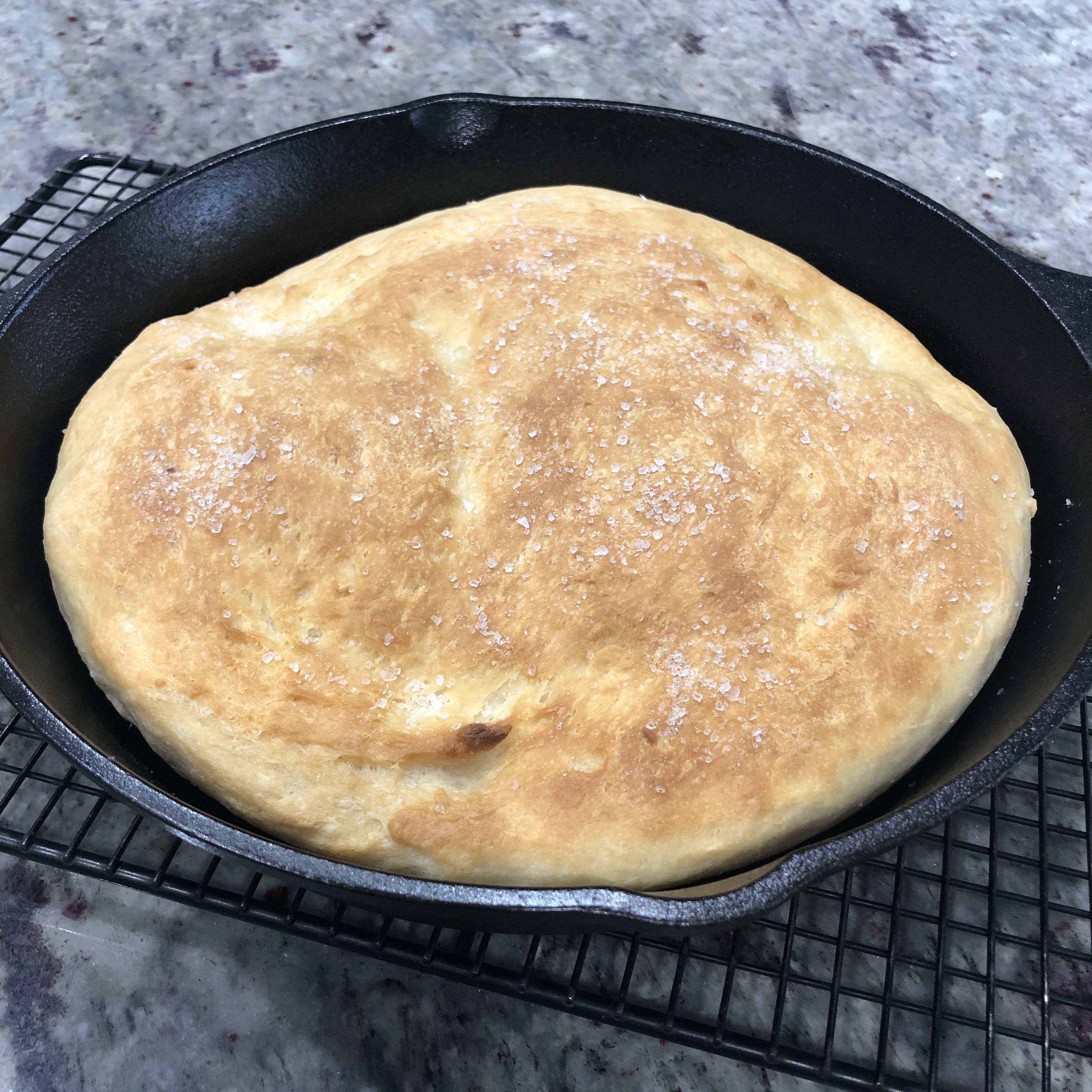 No Knead Skillet Focaccia