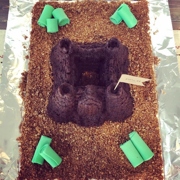 Our Home is still a Castle even though we don't have any Grass Birthday Cake