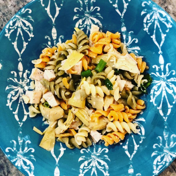 Grilled Chicken Pasta Salad with Artichoke Hearts